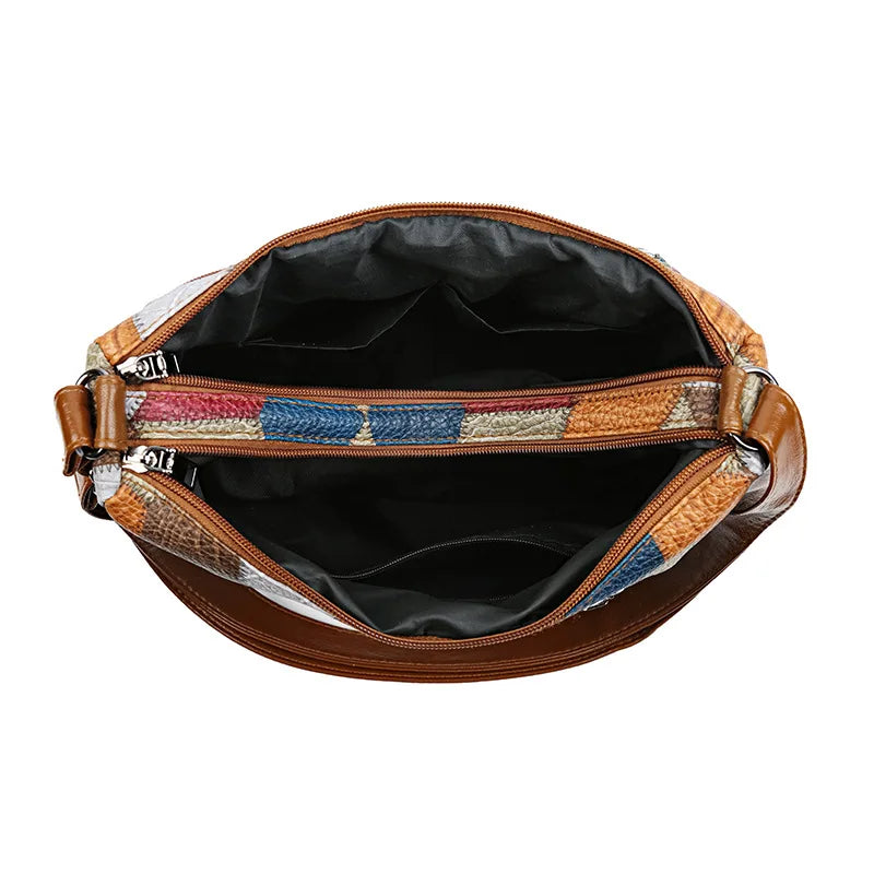 Patchwork Handbags For Women Adjustable Strap Top Handle Bag Large Capacity Totes Shoulder Bags Fashion Crossbody Bags Work Gift