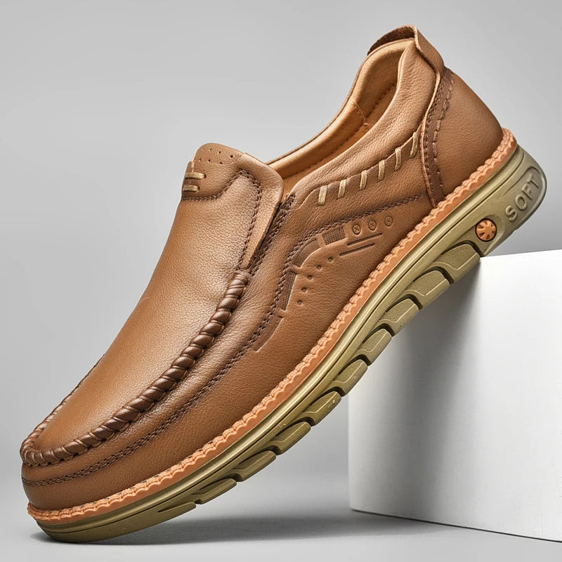 High Quality Loafer Casual Mens Comfortable Flats Genuine Leather Luxury Loafers Men Casual Shoes Designer Original Adulto Shoes