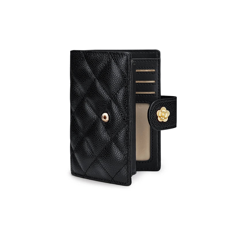 WILLIAMPOLO leather wallet for women 2024 new multi slot card bag zero wallet high-end exquisite mini card clip wallet
