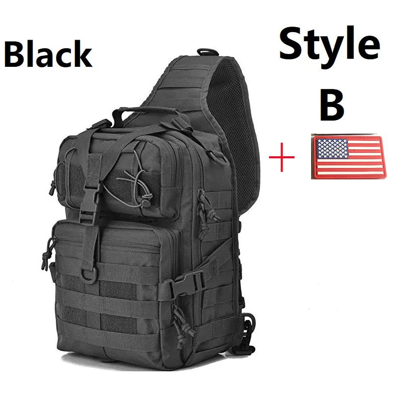 Sling Backpack Molle Waterproof Rucksack Bag Shoulder Bags Hiking Camping Travelling Backpacks Chest Bags