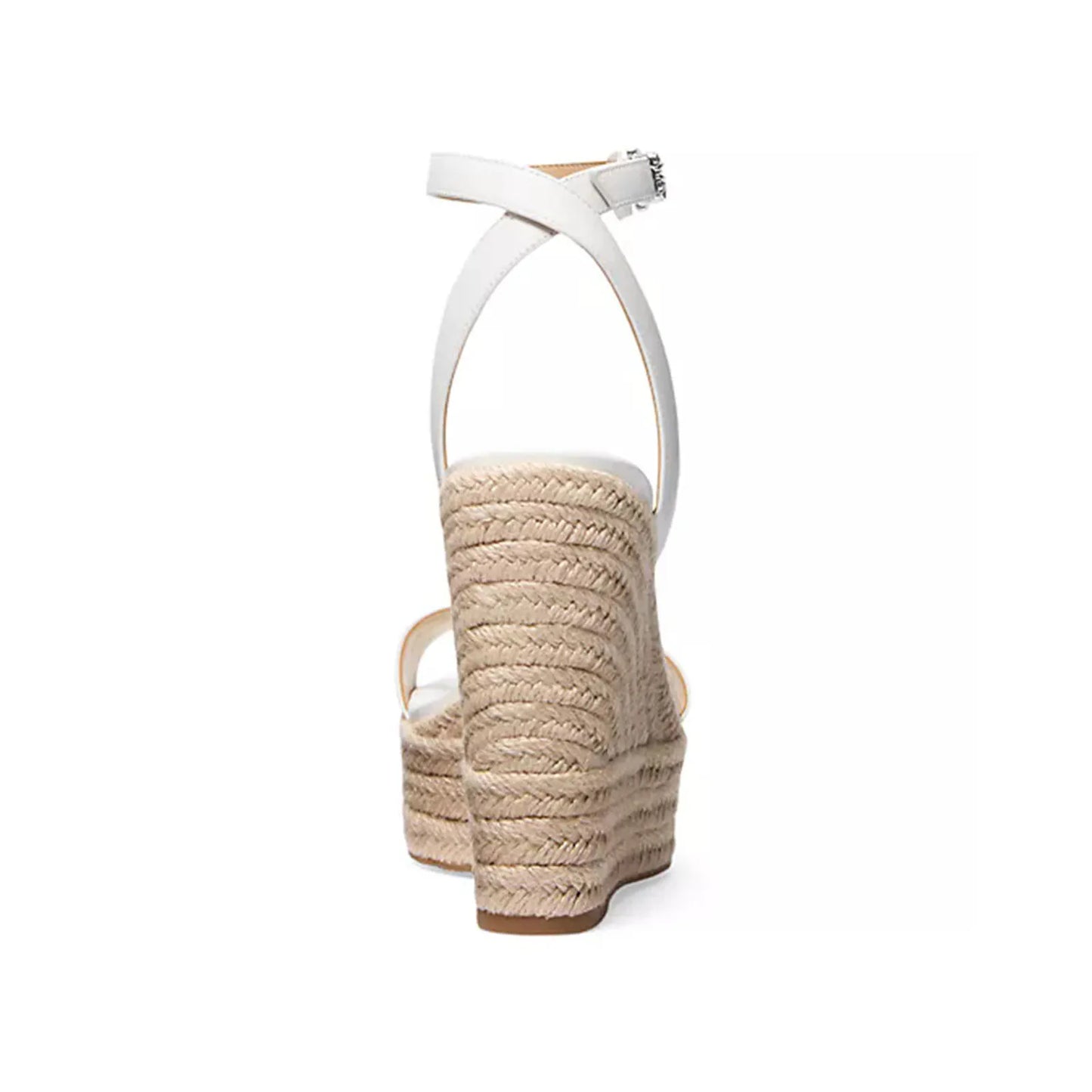 Arden Furtado Summer straw weaving wedge Sandals Round toe platform Belt buckle Super high heel cowhide word-cingulate Sandals