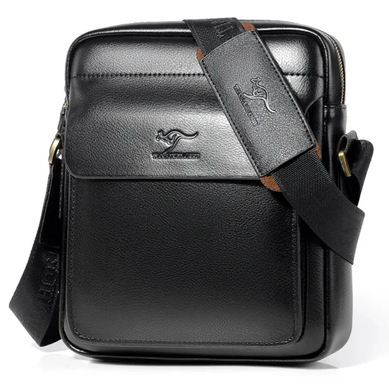 Luxury Brand Business Messenger Bag Men Leather Crossbody Bags For Men Shoulder Bags Male Black Brown Casual Sling Bag For IPAD