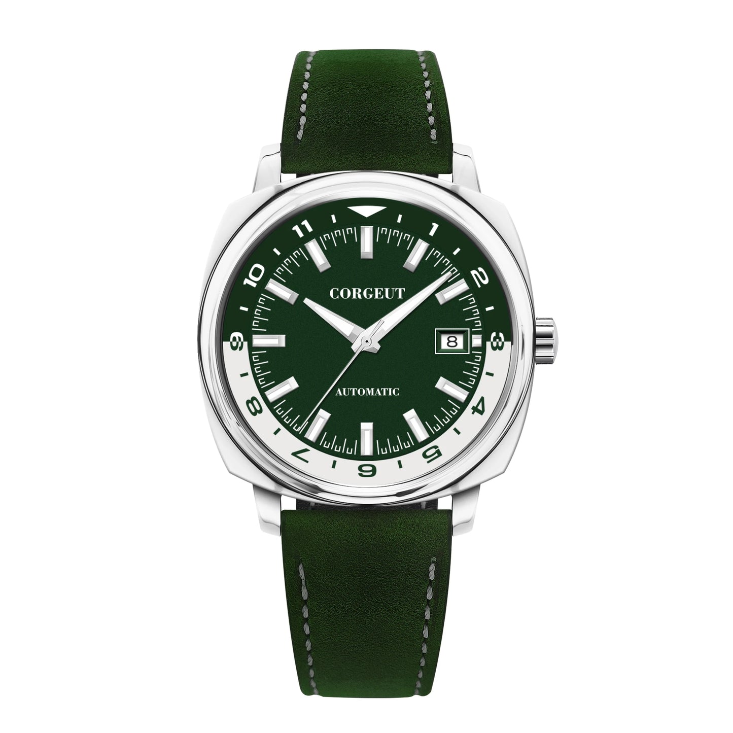 CORGEUT 42mm Classic Square Mechanical Watches for Men Japan NH35 Movement Sport Luxury Clock Pilot Men Wristwatch