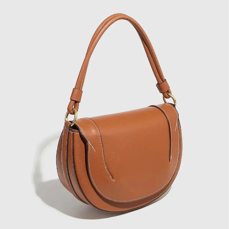 Fashion Saddle Women Handbags Designer Burgundy Flap Shoulder Bag Luxury Pu Leather Crossbody Bag Small Female Purses 2025