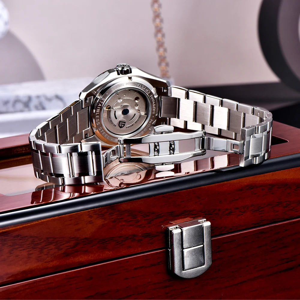 PAGANI DESIGN New 39mm Desert Texture Luxury Business Men's Watch GMT Automatic Mechanical Sapphire 100M Waterproof Night Light