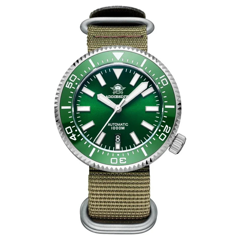 ADDIESDIVE MY-H6 1000m Men's Diving Watch Sapphire Glass Automatic Mechanical Wristwatch Super Luminous Calendar Luxury Watches