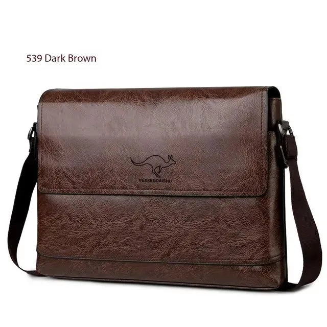 Men Shoulder Bag For IPAD Leather Business Handbag Men Messenger Bag Large Side Sling Bag Fashion Man Crossbody Briefcase