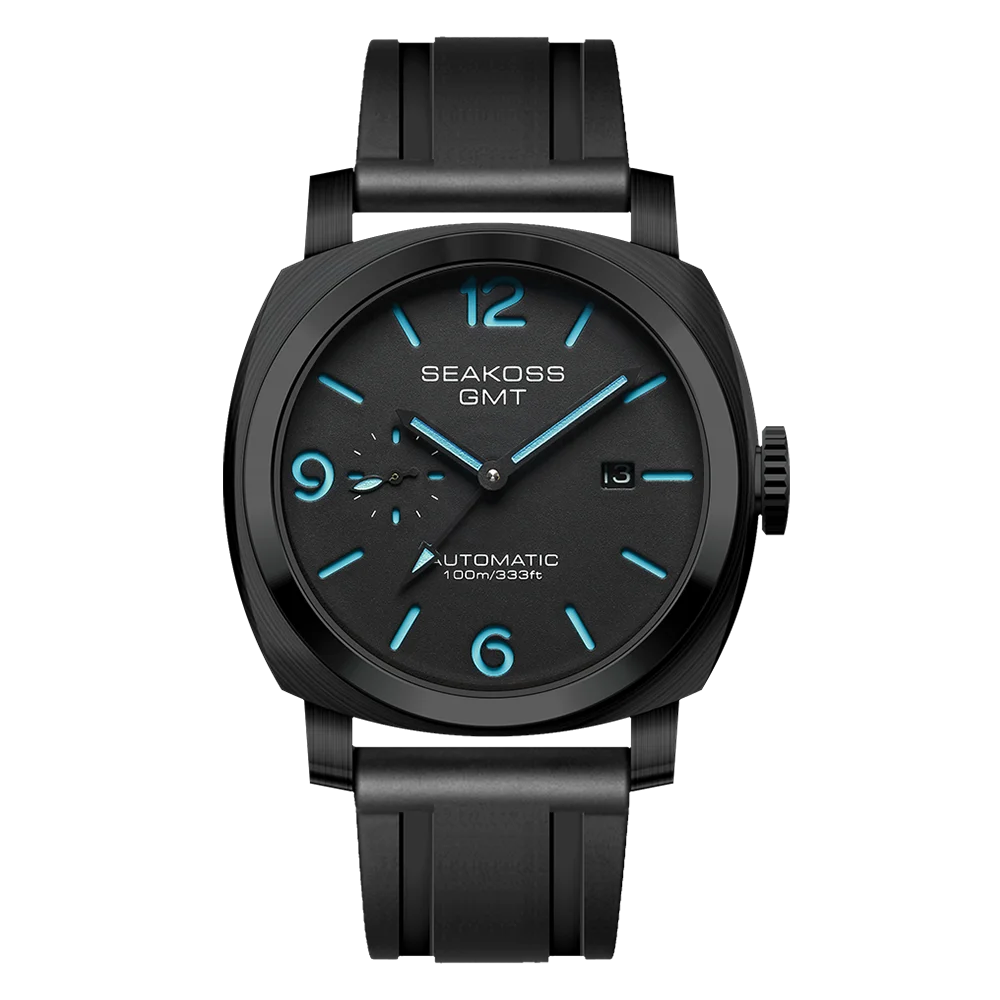 SEAKOSS Diving GMT 10Bar Men Automatic Mechanical Watch 1963 Original 2557 Automatic Movement Sapphire Super Luminous Wristwatch