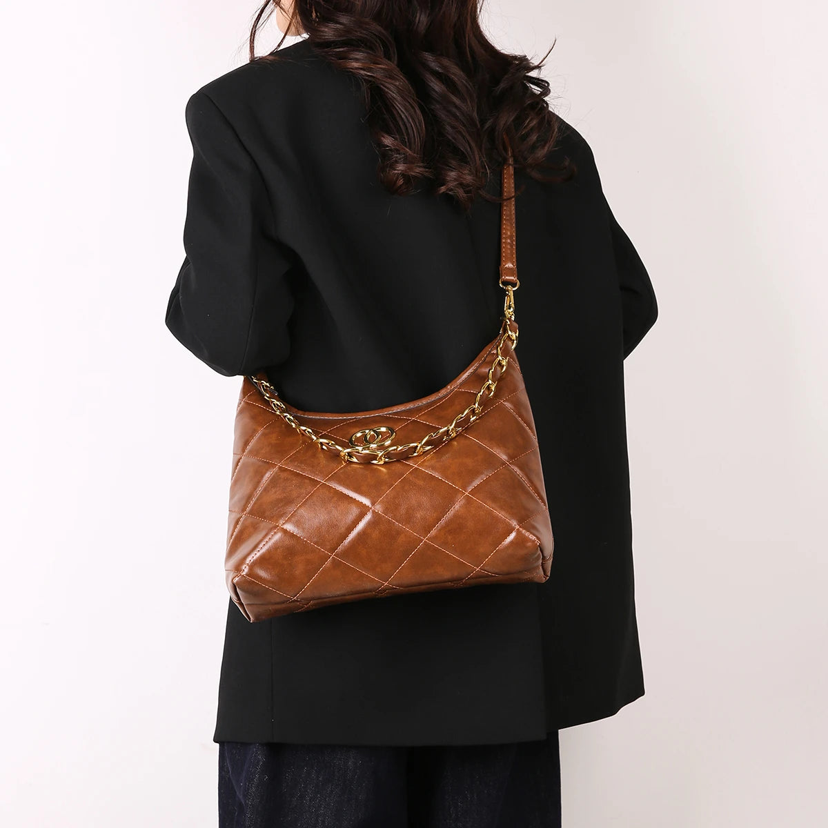 Classic Leather Handbags For Women, Ladies Tote Bag With Detachable Strap, Famous Designer Crossbody Purse
