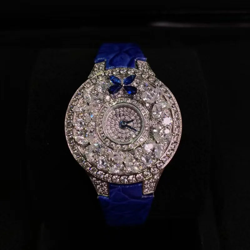 Luxury Colorful Women's Watch Quality Jewel Wristwatch Bracelet Elegant Timepiece for Ladies Luxury Brands Quartz Watches clock