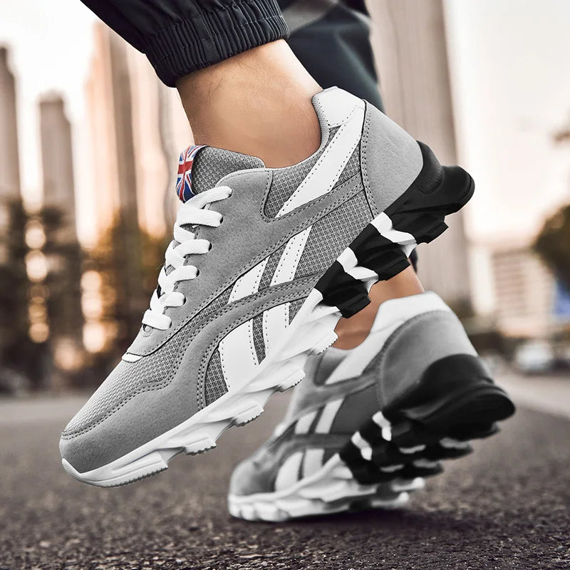 Men Sports Running Shoes Marathon Air Cushion Breathable Lightweight Mens Outdoor Hiking Athletic Nonskid Blade Sneakers Jogging