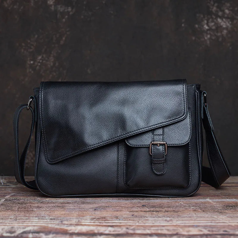 Casual Men Crossbody Bag Genuine Leather Fashion Shoulder Bag High Quality Leather Original Messenger For 10.5 Inch iPad NUPUGOO