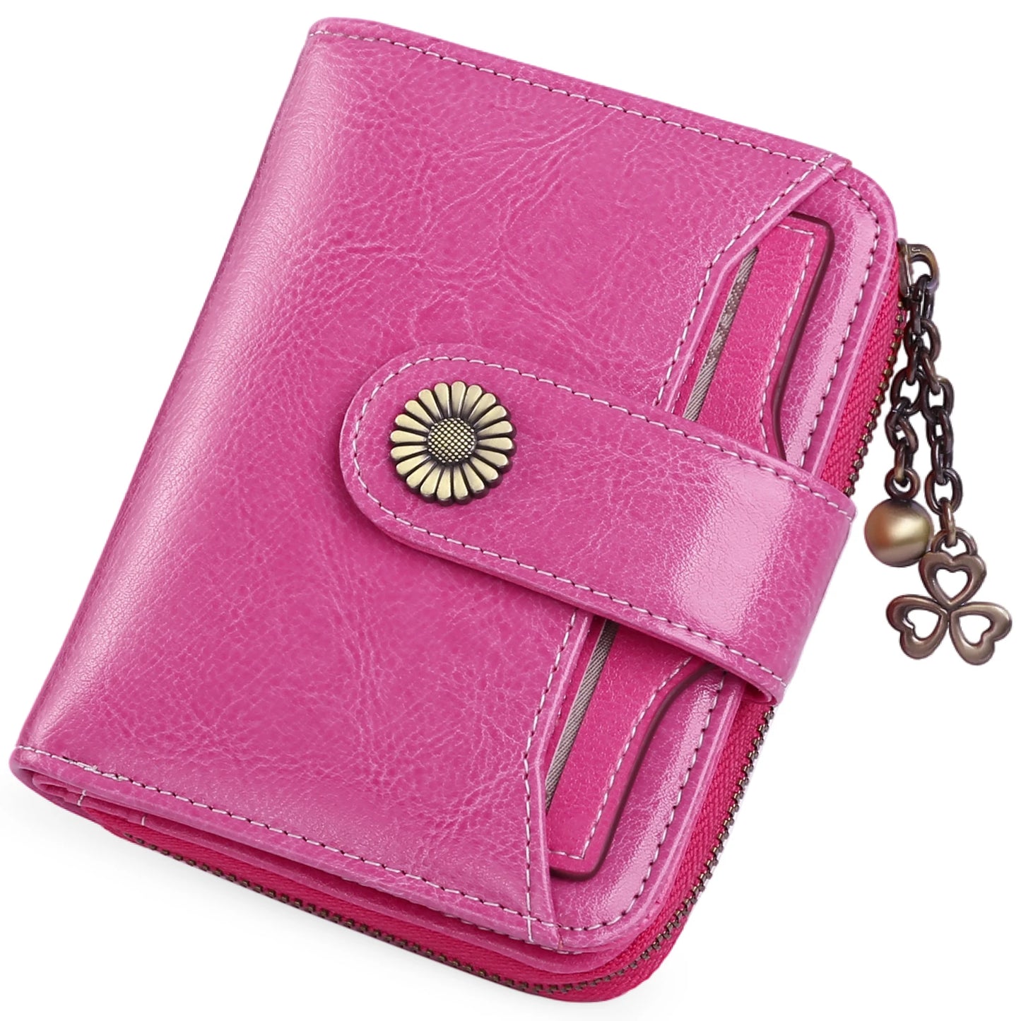 High Quality Women's Genuine Leather Wallet Female RFID Anti Theft Card Holder Coin Purse Wallets for Women Clutch Bag