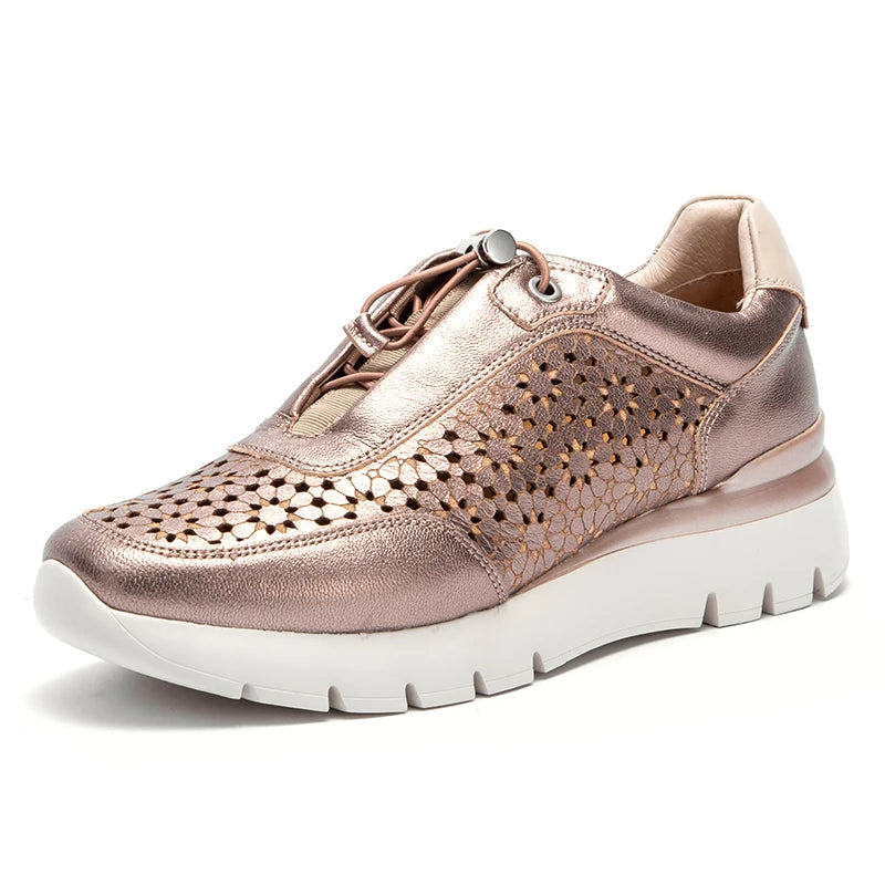 Unique Hollow Print Fashion Season New Women's Casual Shoes with Minimalist Design Breathable and Comfortable