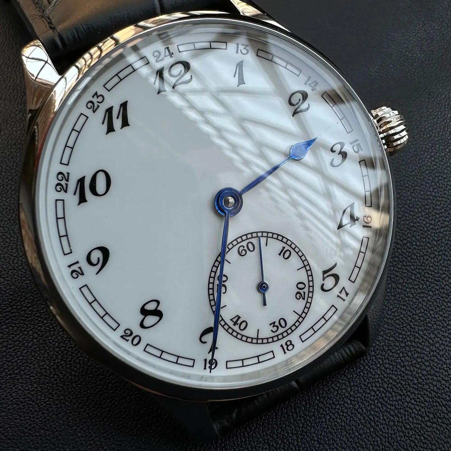 Men's Watch for Seagull ST3600 Manual Movement, Retro Enamel Sterile Dial Business Micro Rotor Mechanical Watch Reloj Hombre