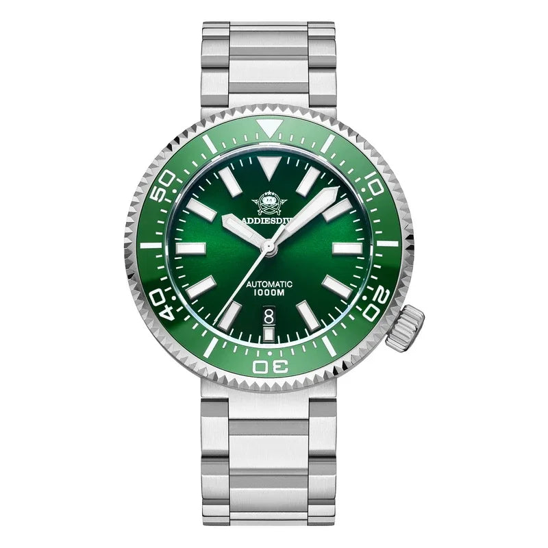 ADDIESDIVE MY-H6 1000m Men's Diving Watch Sapphire Glass Automatic Mechanical Wristwatch Super Luminous Calendar Luxury Watches
