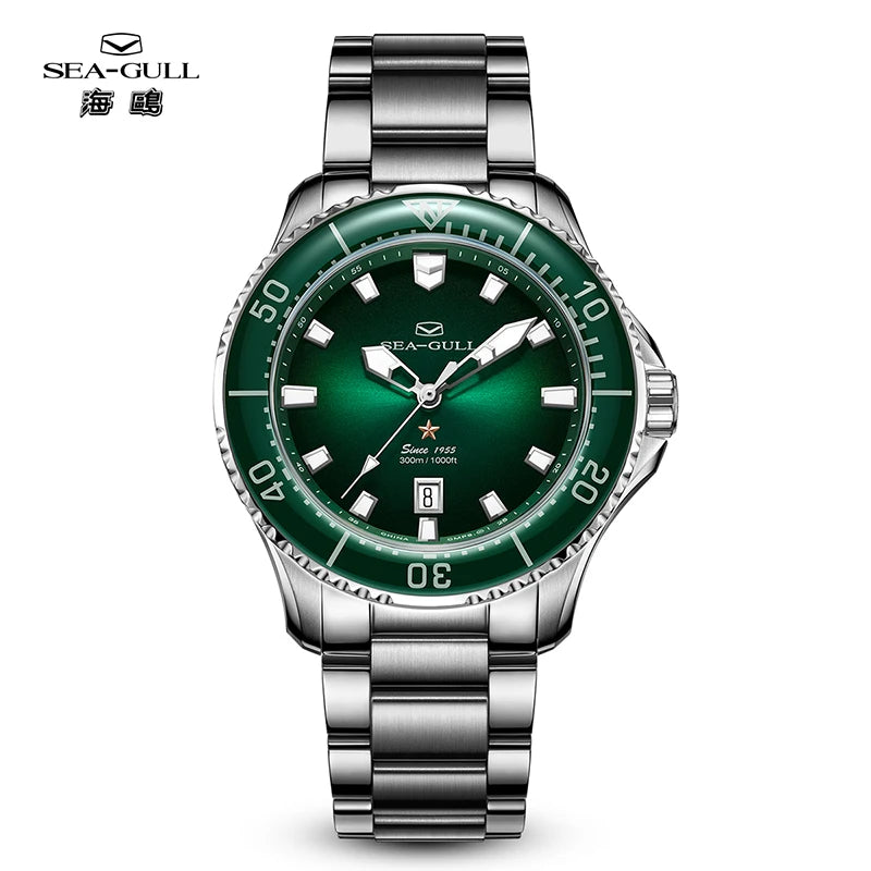 Seagull 40mm Ocean Series Pro Wristwatch relogio masculino Men's Automatic Mechanical Watch 300m Diving Sapphire Crystal 1213