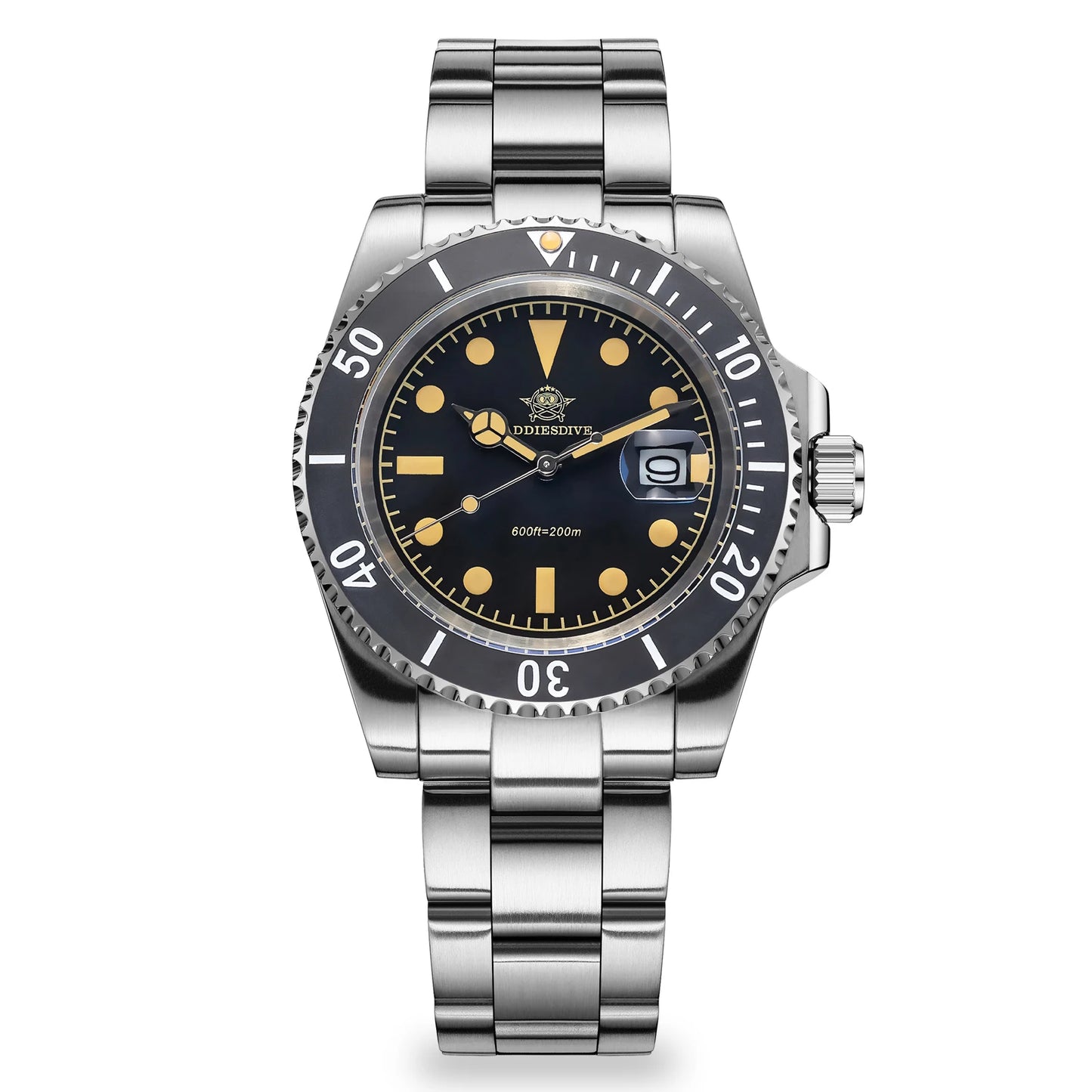 ADDIESDIVE AD2054 Quartz Watch 200M Waterproof Stainless Steel Men's Watches Super Luminous Miyota 2115 Reloj Hombre WristWatch
