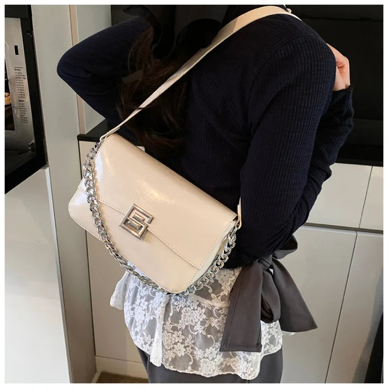 Women's Handbag Crossbody Messenger Elegant Classic Leather By Famous Designer Luxury Brand For Fashion Ladies