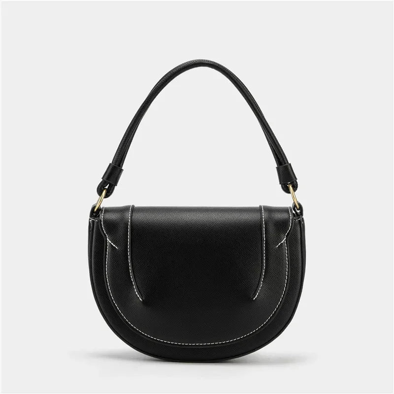 Fashion Saddle Women Handbags Designer Burgundy Flap Shoulder Bag Luxury Pu Leather Crossbody Bag Small Female Purses 2025
