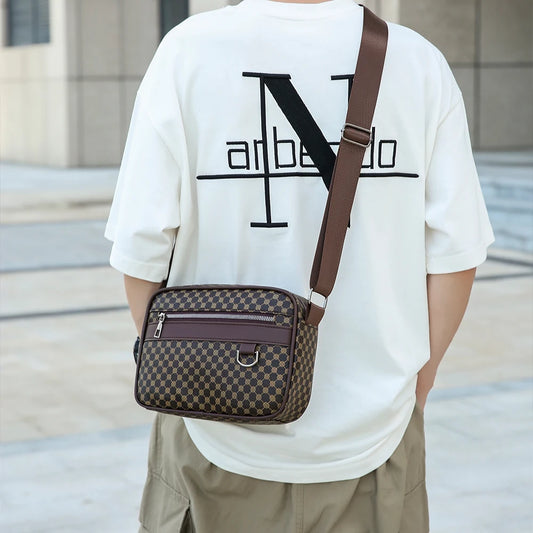 Men's Shoulder Bag Crossbody Bag Korean Style Large Capacity Fashionable Outdoor Sports Handbag Multi-Layer Business Backpack Ca