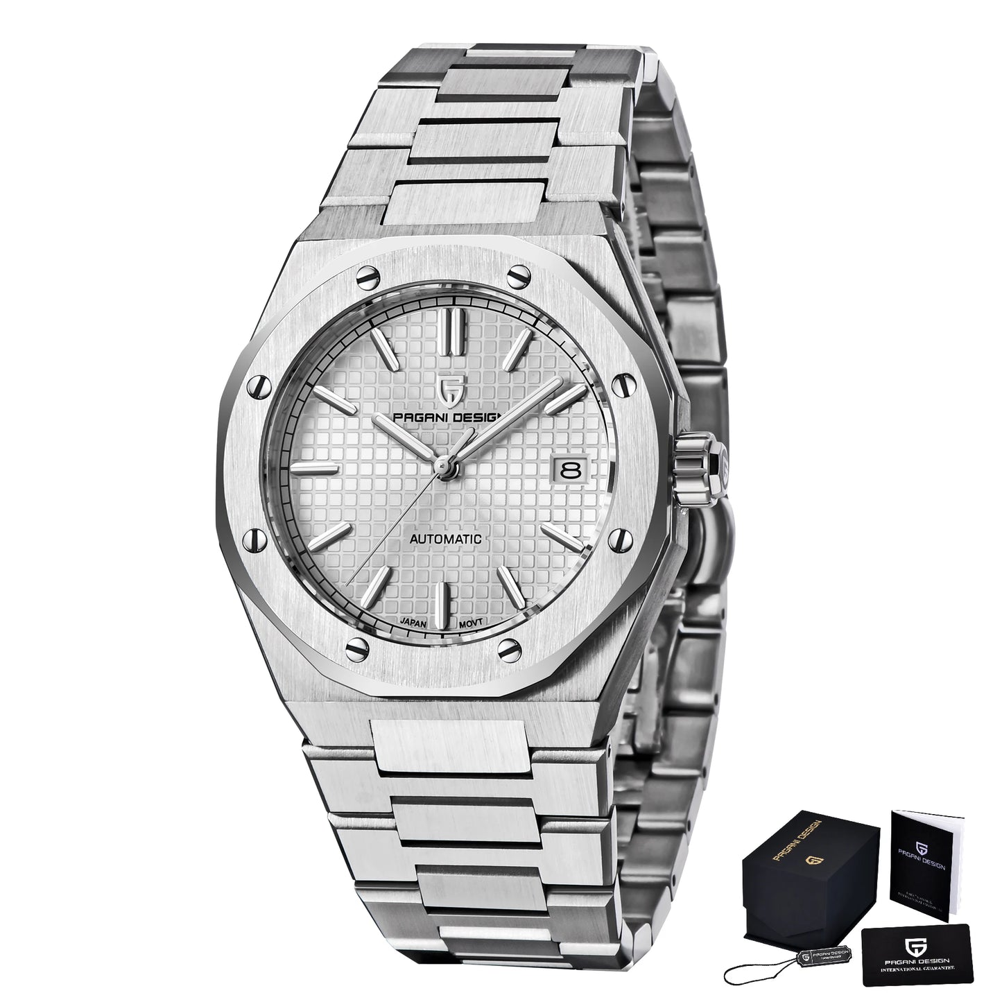 PAGANI DESIGN-Automatic Mechanical Watches for Men, Sapphire Glass AR Coating, Stainless Steel Clock, 40mm, YN55