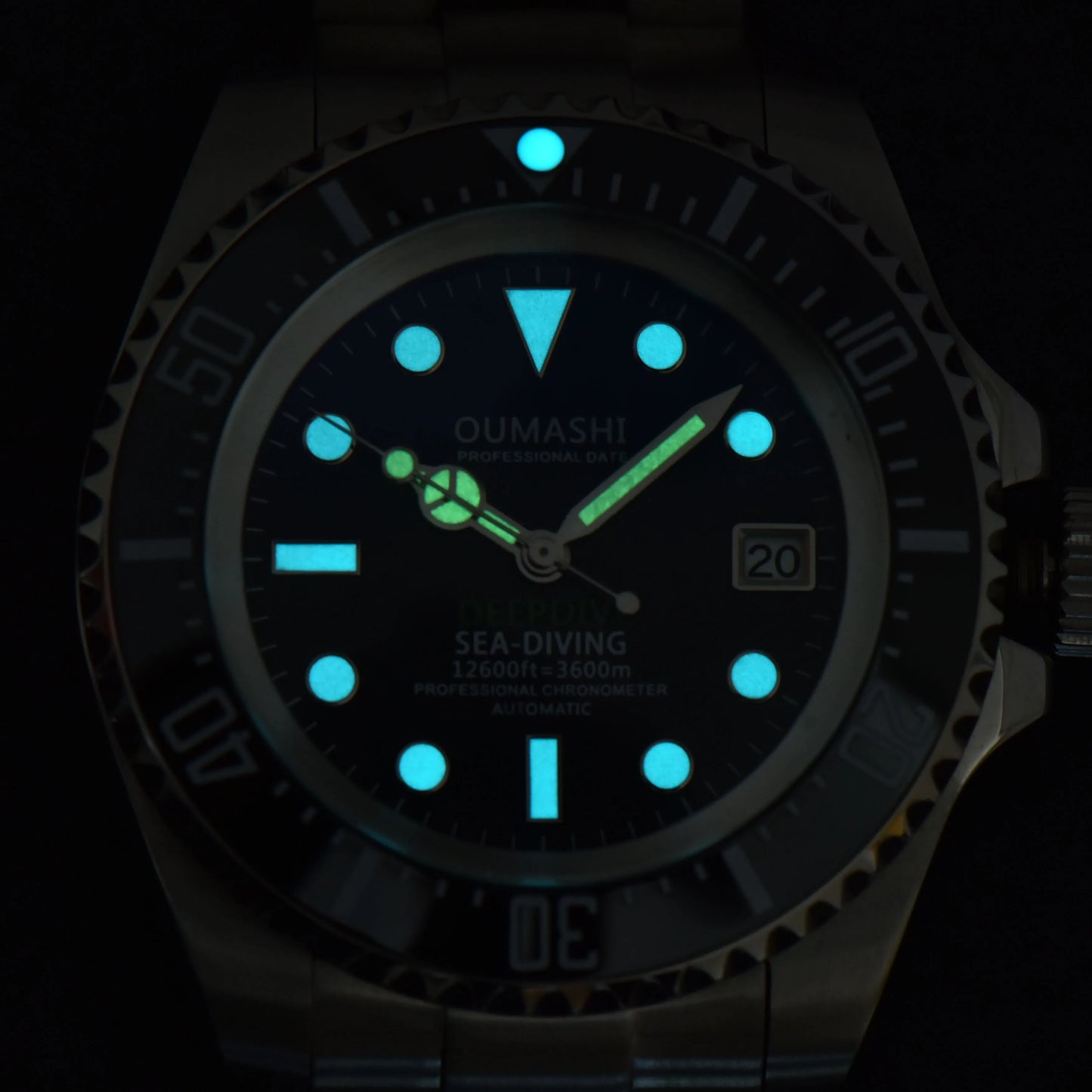 WATCH 44mm Watch Men's Deep Sea Mechanical Watch Waterproof Business NH Series 35 movement Waterproof 10Bar sapphire glass date