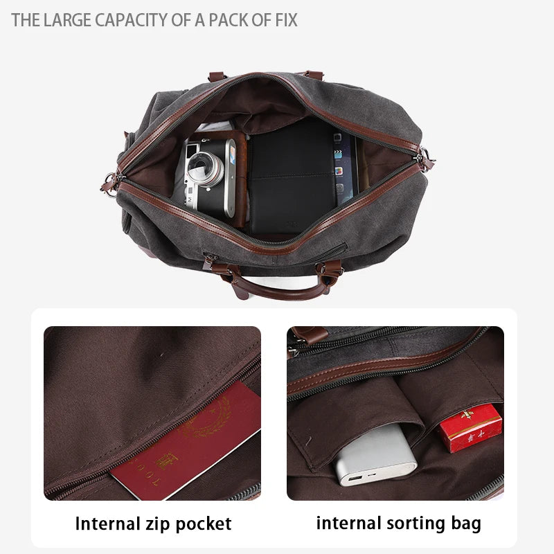 Oxford Men's Travel Duffel Bag for Male Carry On Luggage Bag Traveling Handbag Large Capacity Multi-functional Overnight Bag