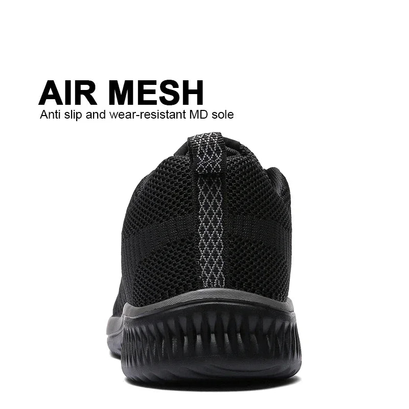 Men Sneakers Summer Breathable Walking Shoes 2024 New Lightweight Sport Shoes High Quality Mesh Knit Tennis Shoes Large Size 45