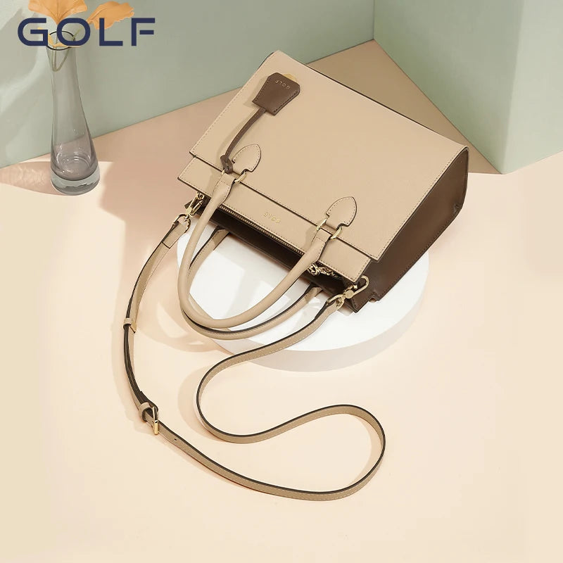 GOLF Women's Handbag  Brand Minimalist Fashion Bag Genuine Leather Large Capacity Middle aged Mom Bag