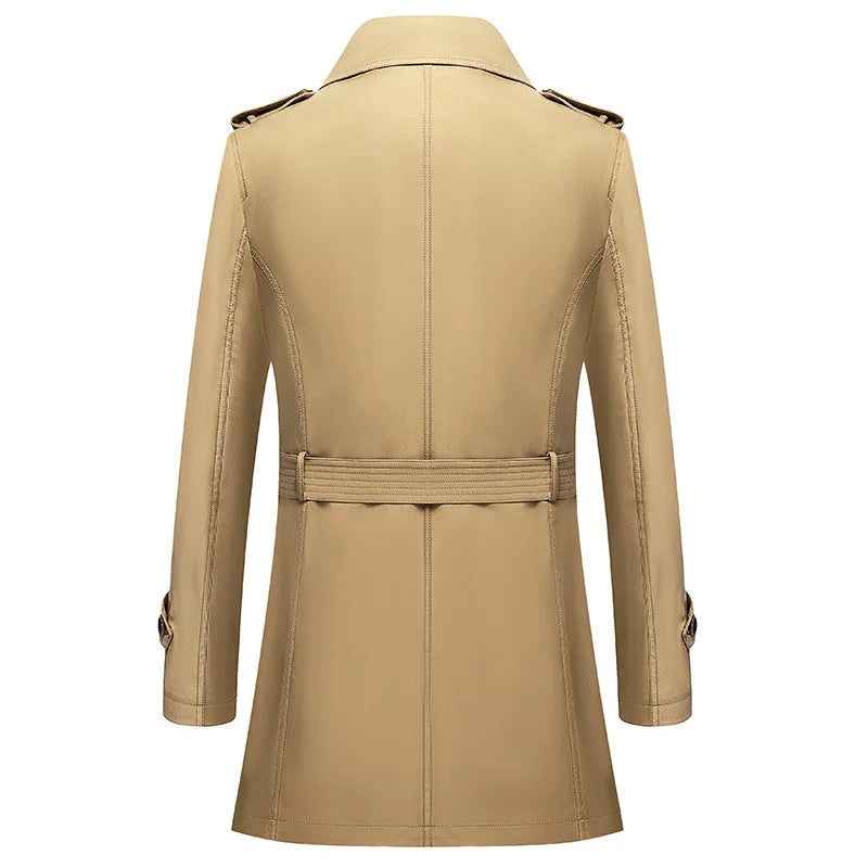 Classic Men's Trench Coat 8XL Plus Size Windbreak High Quality Business Casual Wind Coat Men Clothing Oversized Ponchos A5F7987