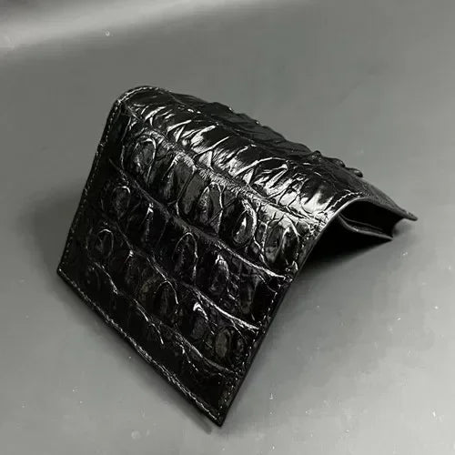 New Fashion Business Men's Alligator Wallets Crocodile Genuine Leather Short Organizer Wallet Boy Brand Luxury Card Holder Purse