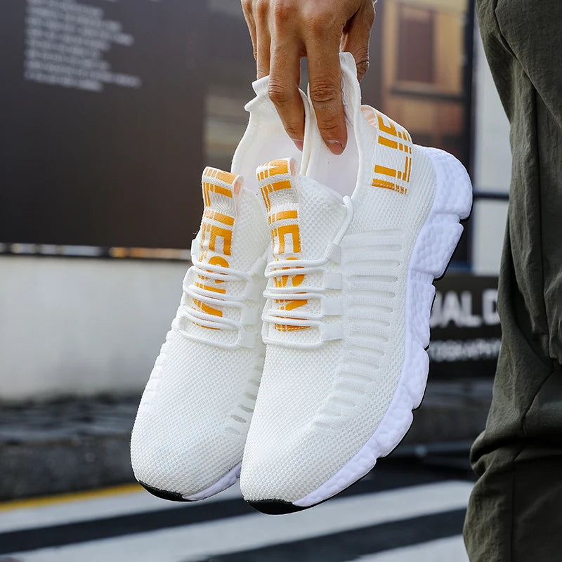 Fashion Men's Shoes Sneakers 2024 Lightweight Platform Mesh Breathable Summer Hollow Casual Outdoor Running Vulcanized Shoes