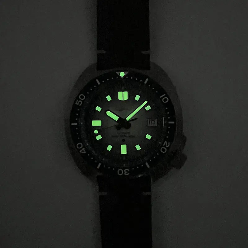 HEIMDALLR Turtle Men Diver Watch Titanium Case Sapphire Crystal NH35 Automatic Movement Mechanical Wristwatches Waterproof 20Bar