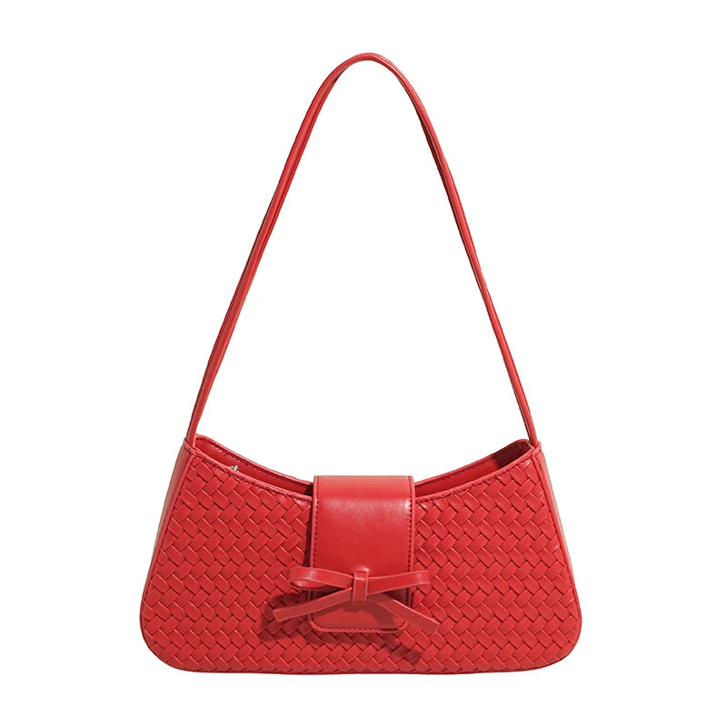Women handbags. Retro bag women's large capacity 2025 new summer Joker leisure niche design weaving one-shoulder underarm bag