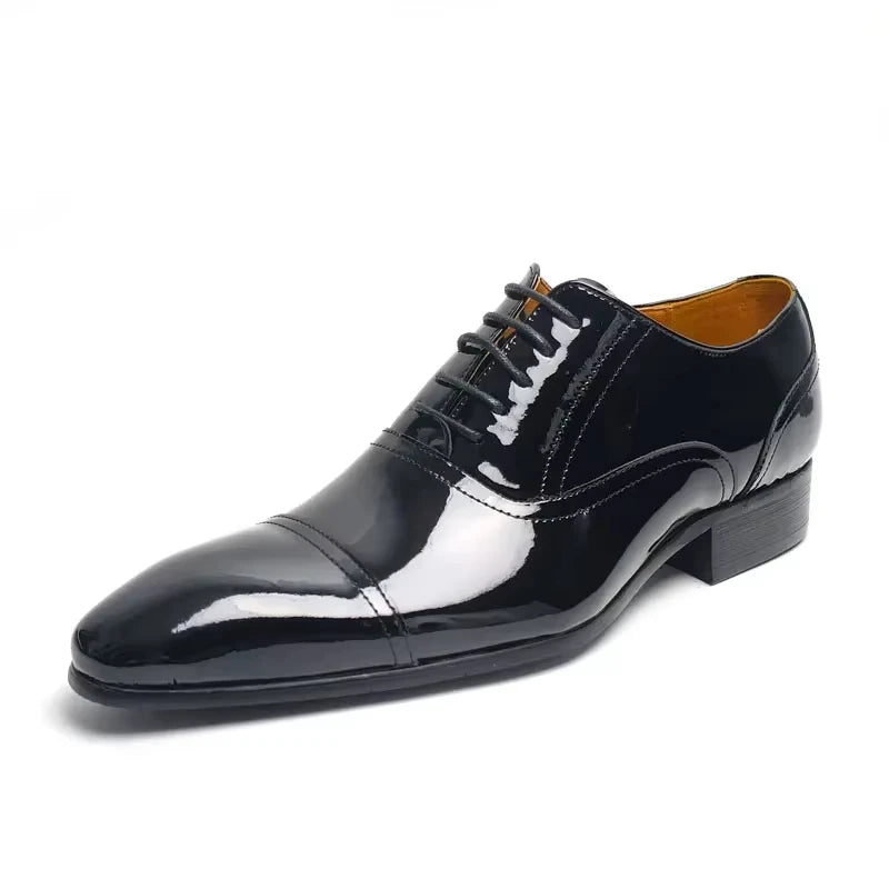 Deluxe Men's Leather Shoes Business office formal leather shoes Oxford Lace-up Classic Fashion cowhide shoes for Men