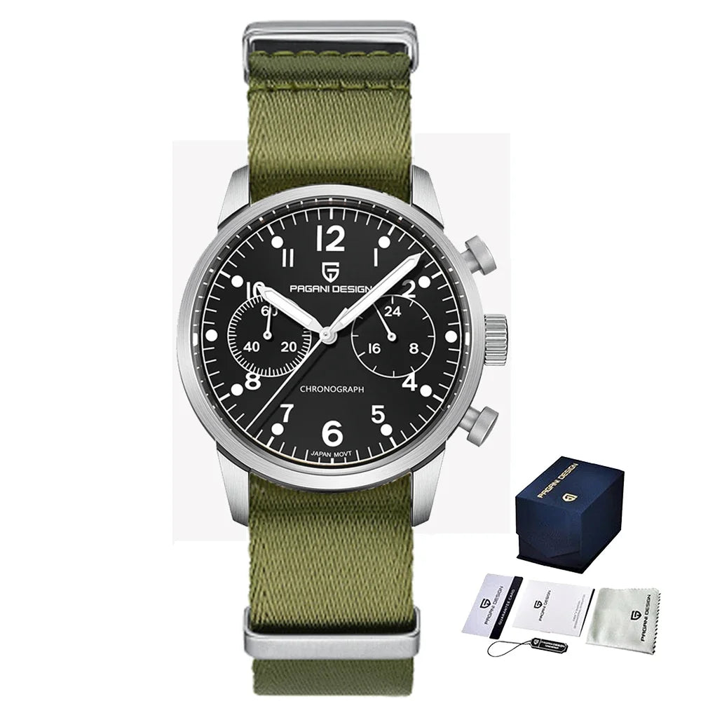 2025 PAGANI DESIGN Quartz WristWatch VK64 Multifunctional Watches Sapphire AR Coating  Stainless steel Waterproof Watch for Men