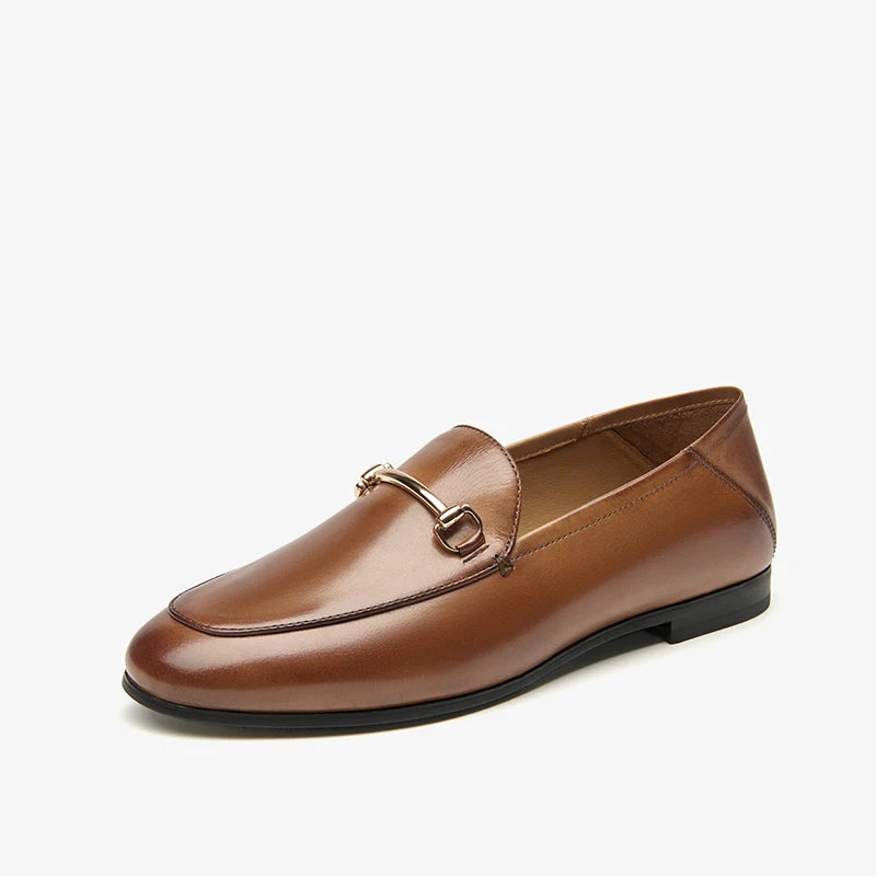 BEAUTODAY Dress Shoes Women Loafers Cow Leather Sheepskin Rubber Formal Business Suit Ladies 2025 Spring Autumn Handmade 27171