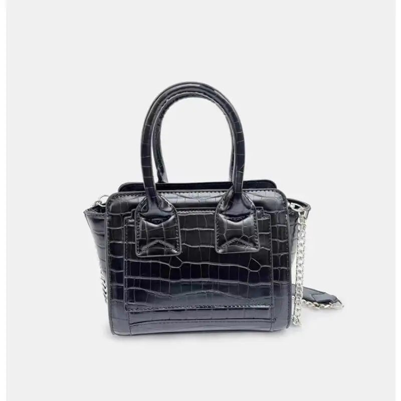 Top-handle Bags for Women 2024 New Casual Female Small Leather Handbags Fashion Printing Crossbody Bag Commuter Small Square Bag