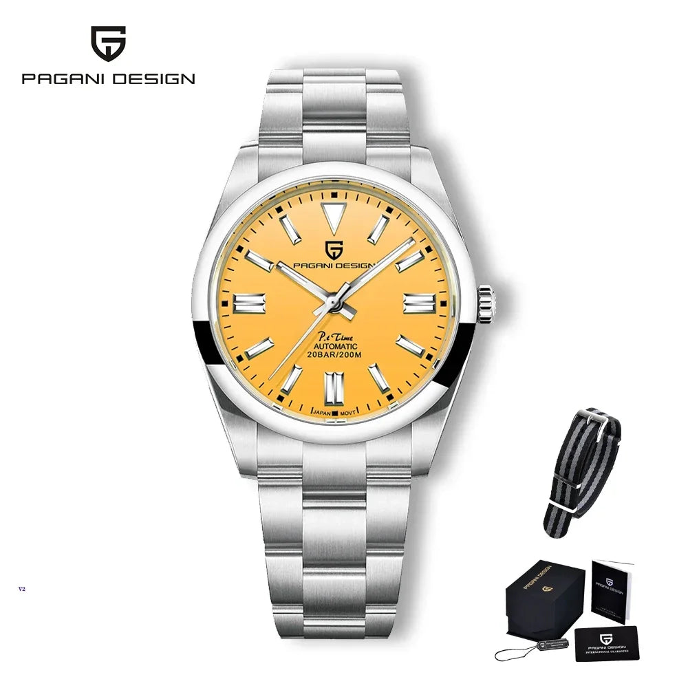 2025 New PAGANI DESIGN Luxury Automatic Mechanical man's watches Japan NH35 Stainless Steel Sapphire Crystal reloj hombre PD1690