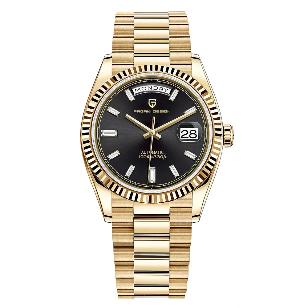PAGANI DESIGN DD36 Mens watches Top Luxury Mechanical Automatic Watch for Men ST16 Sapphire Gold wristwatch Steel Waterproof