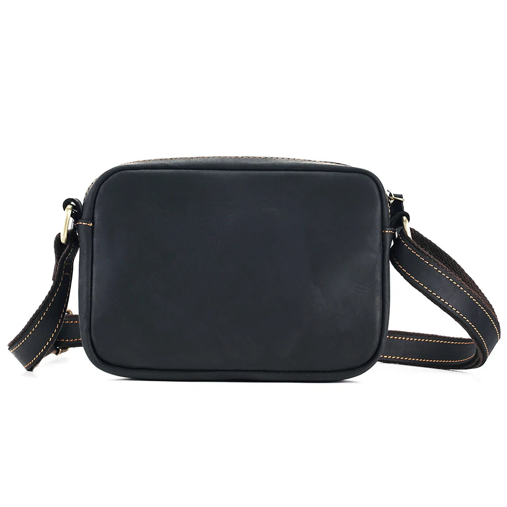 JOYIR Genuine Leather Mini Messenger Bag Travel Crossbody Bag for Women Men Cell Phone Purse Trave Satchel Shoulder Bags