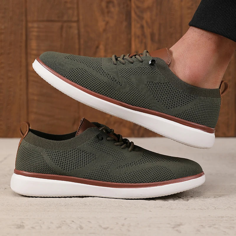Comfortable Men's Shoes Lightweight Breathable Mesh Fabric High Quality Trendy Shoes Outdoor Commuting Versatile Hiking Shoes
