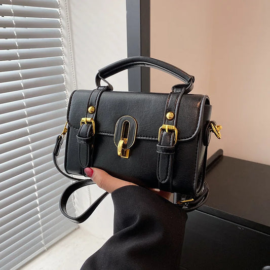 2025 New Women's Designer Handheld Briefcase - Trendy Retro Small Square Bag, Versatile Shoulder/Crossbody Portable Women Bag