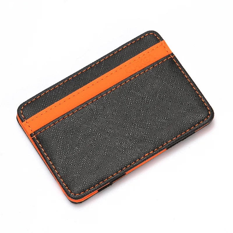 PU Leather Mini Wallets Ultra Thin 2023 New Men Male Small Magic Zipper Coin Purse Pouch Plastic Credit Bank Card Case Holder