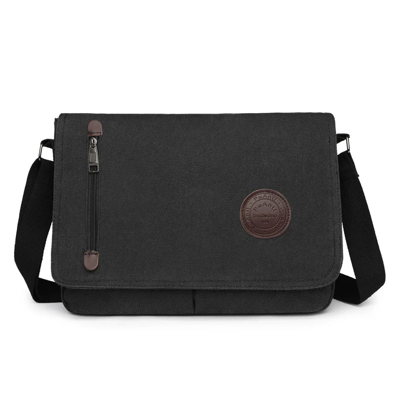 Men Canvas Shoulder Bag Simple Practical Leisure Messenger Bags Male School Tote Sport Crossbody Designer Heren Crossbag Handbag