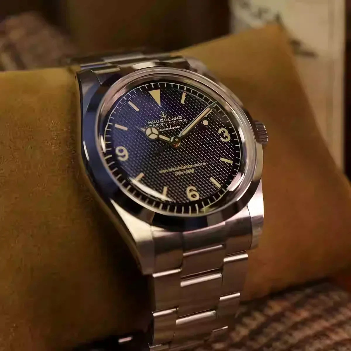 2025 New Hruodland Luxurious 36mm Automatic Mechanical Men Dress Watches F029 Sapphire Stainless Steel Diving Watch