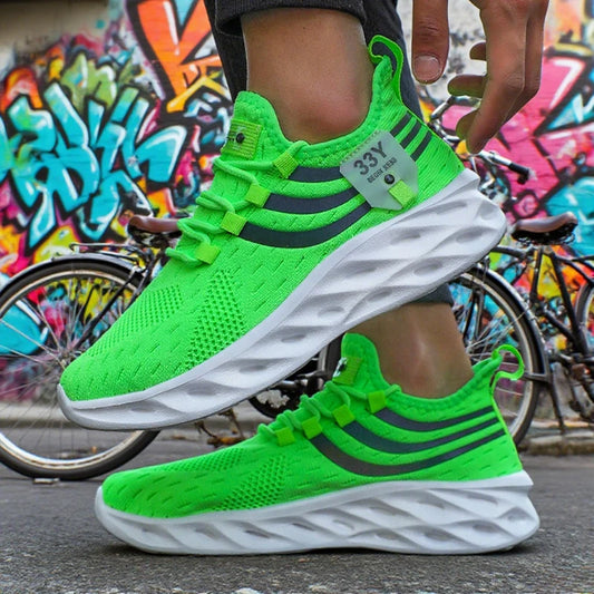 Best Selling Men's Breathable Athletic Sneakers 2025 Men Running Walking Shoes Lightweight Breathable Trendy Casual Sports Shoes