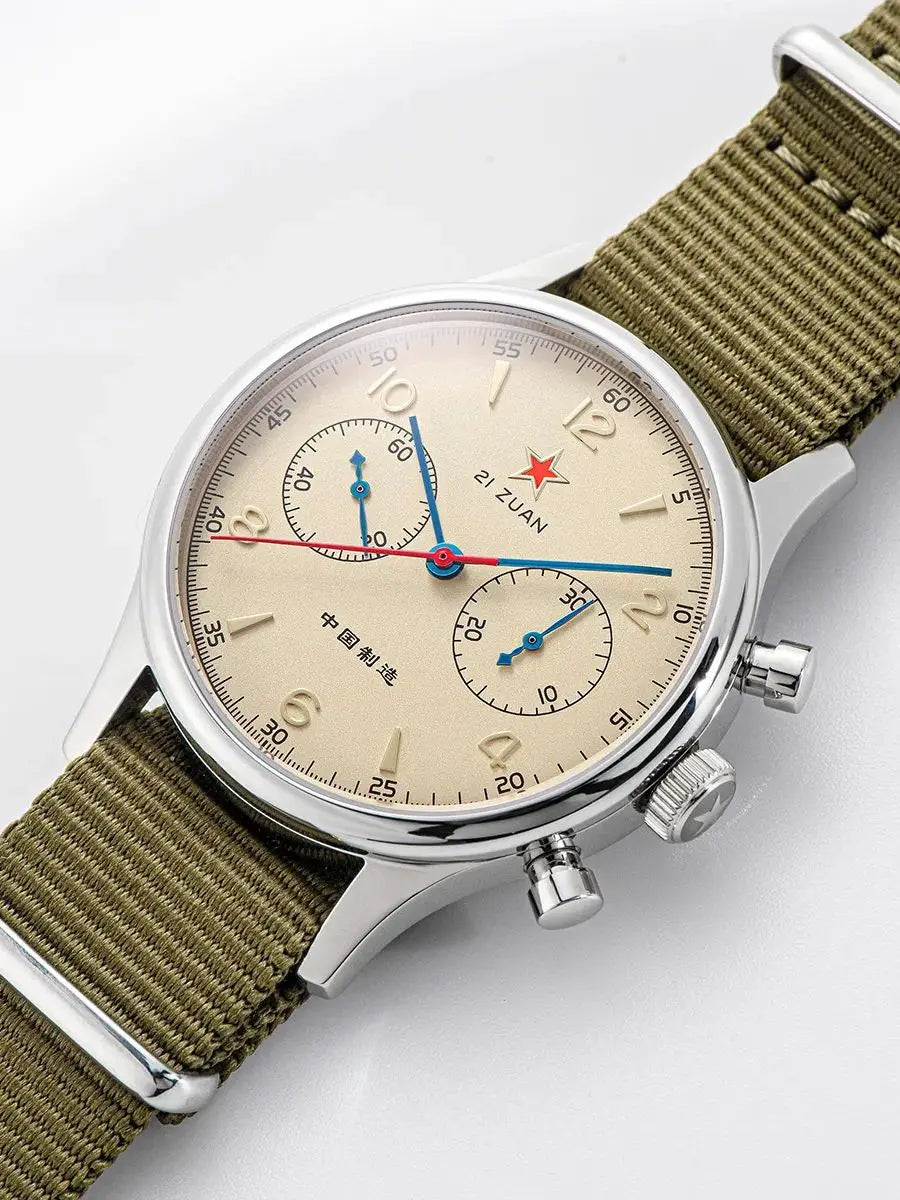 China 1963 Polit Chronograph Watch 40mm Aviation for Men Original ST1901 Movement Gooseneck Mechanical Sapphire 38 Reloj Homber
