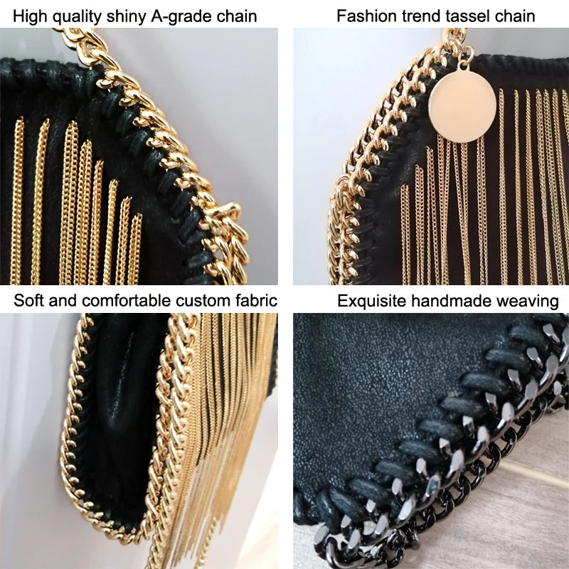 2023 Brand Designer Fashion Trend Handbag One Shoulder Crossbody Tassel Chain  Messenger Dinner Bags for Women